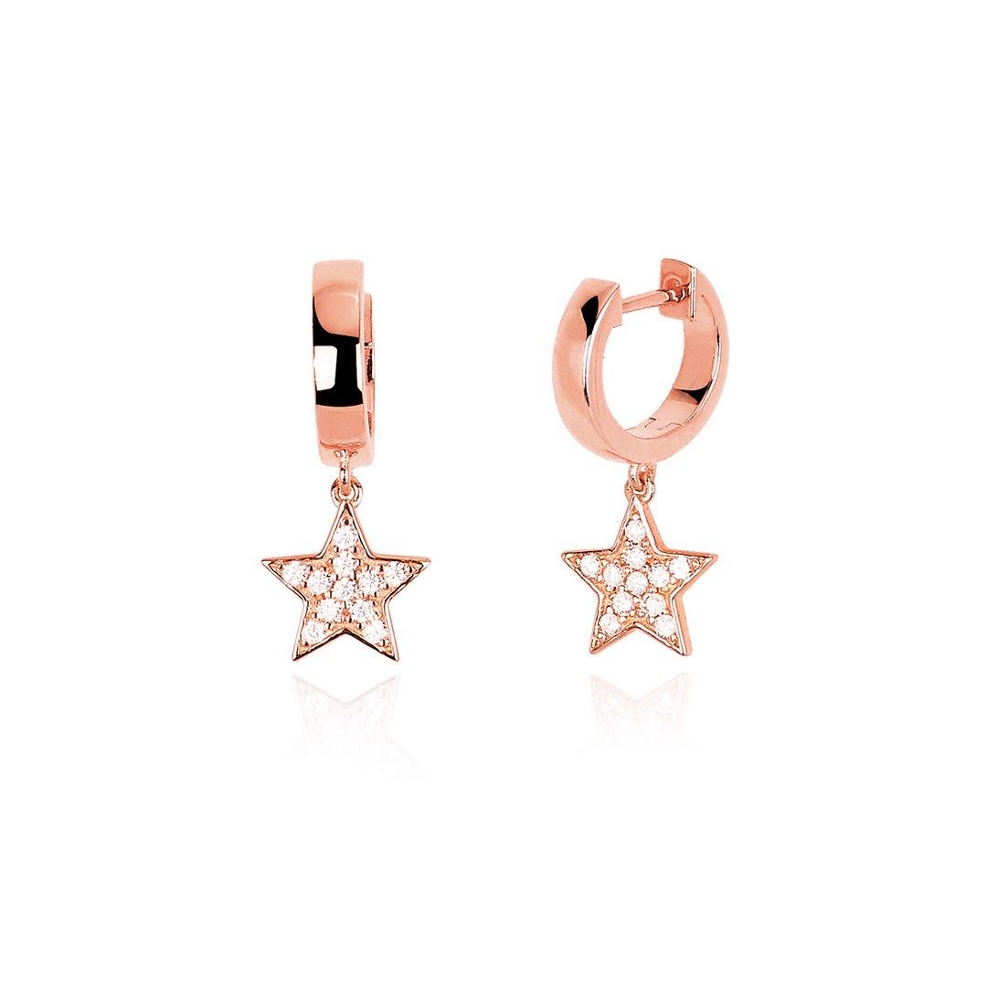 Mabina orecchini cerchio Stella pendente - pianaecasti-gioielleria