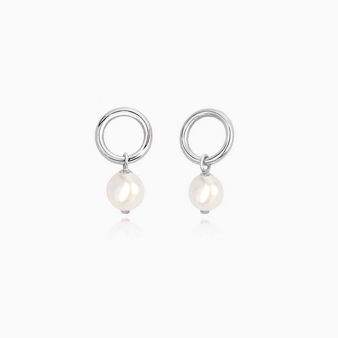 Mabina orecchini Cerchietto con Perla - pianaecasti-gioielleria