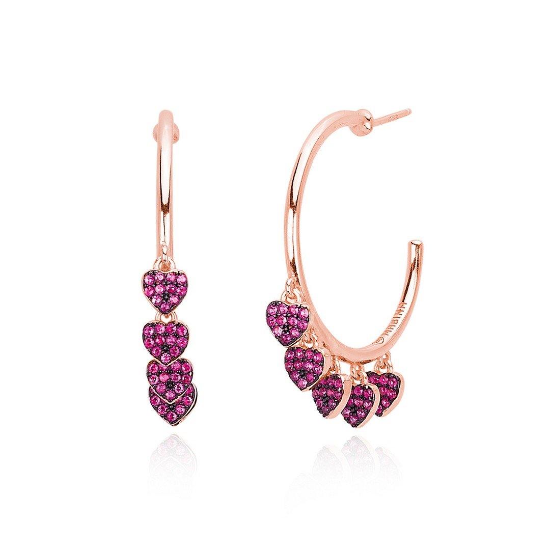 Mabina orecchini con ciondoli a cuore - pianaecasti-gioielleria