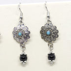 TDS BP30008 Orecchino pendente fiore e onice