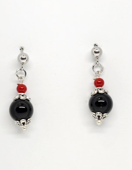 TDS BP30022 Orecchino pendente Su Coccu e pietra rossa