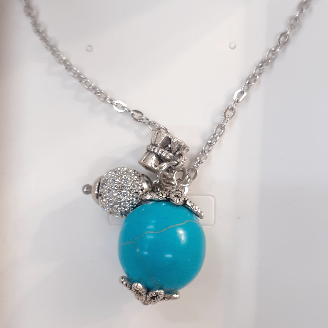 TDS BP32001RS Catenina con sfera colorata e zirconata