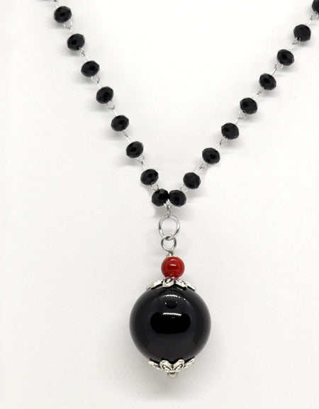 TDS BP32020 Catenina con Su Coccu e cristalli neri