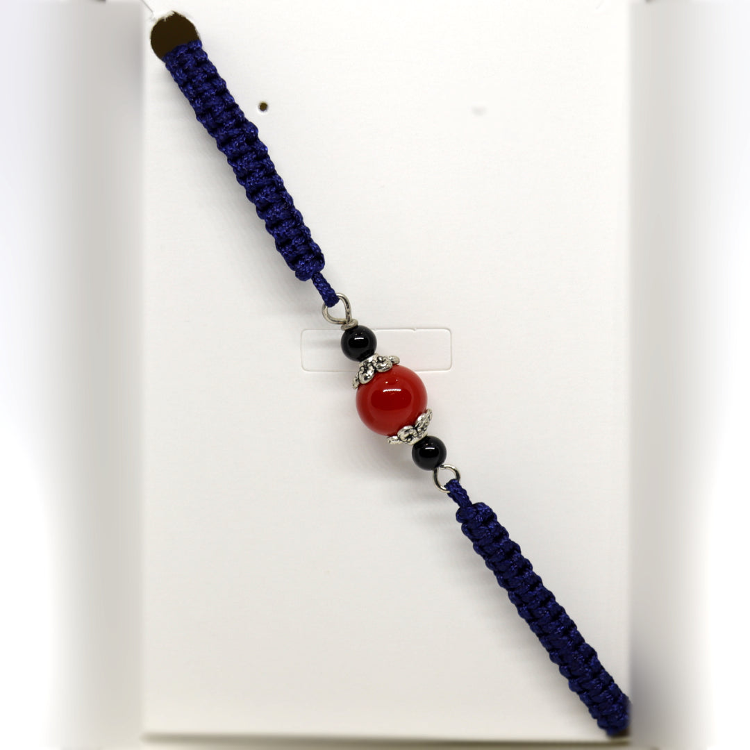 TDS BP33016 Bracciale tessuto con pietre colorate