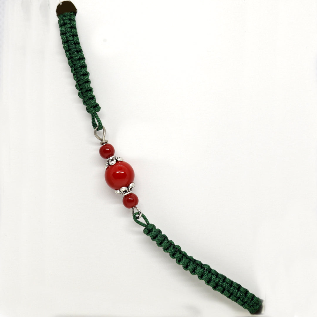 TDS BP33016 Bracciale tessuto con pietre colorate