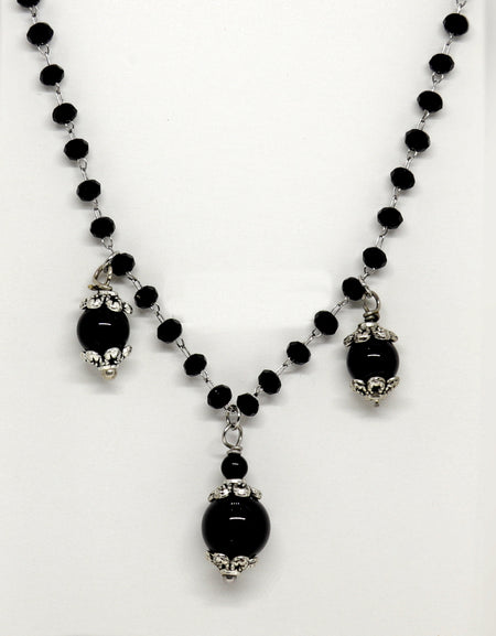 TDS BP33011 Bracciale 3 Su Coccu e cristalli neri