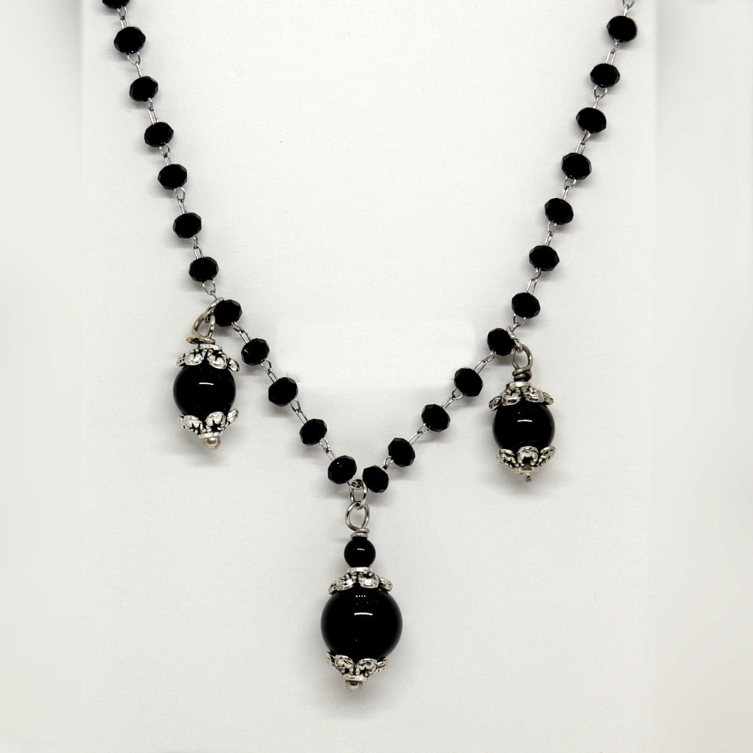 TDS BP33011 Bracciale 3 Su Coccu e cristalli neri