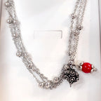 TDS BP33018 Bracciale triplo Su Coccu e Bottone pendenti