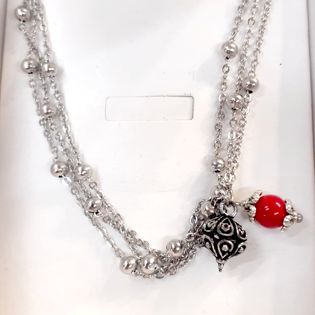 TDS BP33018 Bracciale triplo Su Coccu e Bottone pendenti